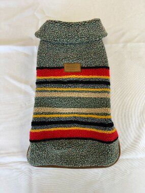 Pendelton Striped Sherpa Dog Coat Size S